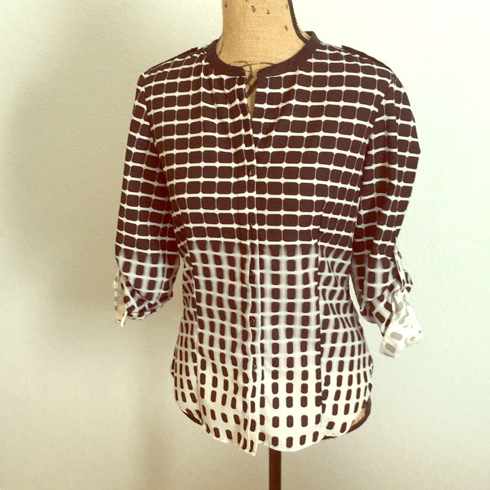Calvin Klein geometric illusion dress shirt - Picture 1 of 3